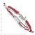 LogoArt University of Louisville Bracelet - Stainless Steel Letter L Adjustable Cord - View 2