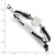 LogoArt University of North Carolina Bracelet - Stainless Steel N-C Adjustable Cord - View 2