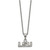 LogoArt Louisiana State University Pendant - Stainless Steel L-S-U 18 Inch Necklace with 2 Inch Extender