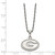 Stainless Steel LogoArt University of Georgia Letter G 18 Inch Necklace with 2 Inch Extender - View 2