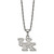 LogoArt University of Kentucky Pendant - Stainless Steel U-K 18 Inch Necklace with 2 Inch Extender