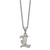 LogoArt University of Louisville Pendant - Stainless Steel Letter L 18 Inch Necklace with 2 Inch Extender
