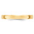 10K Yellow Gold 3 mm Beveled Edge Comfort Fit Wedding Band - View 3