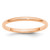 10K Rose Gold 2 mm Half Round Wedding Band