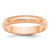 10K Rose Gold 4 mm Milgrain Half Round Wedding Band