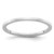 Rhodium-Plated 10K White Gold 1.2 mm Flat Polished Stackable Band Ring