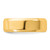 14K Yellow Gold 6.5 mm Bevel Edge Comfort Fit Wedding Band - View 3