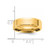 14K Yellow Gold 6.5 mm Bevel Edge Comfort Fit Wedding Band - View 4