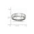 Chisel Cobalt Beveled Edge Satin 6 mm Wedding Band, Brushed - View 6