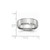 Chisel Cobalt Beveled Edge Satin 7 mm Wedding Band, Brushed - View 6