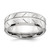 Chisel Cobalt Brushed and Polished Beveled 8 mm Wedding Band, Flat