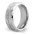 Chisel Cobalt Brushed and Polished Beveled 8 mm Wedding Band, Flat - View 4