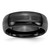 Chisel Ceramic Black 8 mm Brushed and Polished Wedding Band, Domed