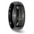 Chisel Ceramic Black 8 mm Brushed and Polished Wedding Band, Domed - View 4