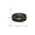 Chisel Ceramic Black 8 mm Brushed and Polished Wedding Band, Domed - View 6