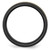Chisel Ceramic Black with14k Gold Polished Inlay 8 mm Wedding Band, Domed - View 2