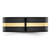 Chisel Ceramic Flat Black with 14K Gold Inlay 8 mm Polished Wedding Band - View 3