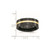Chisel Ceramic Flat Black with 14K Gold Inlay 8 mm Polished Wedding Band - View 6
