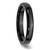 Chisel Ceramic Black 4 mm Polished Wedding Band, Domed - View 4