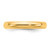 14K Yellow Gold 3.5 mm Standard Comfort Fit Wedding Band, Domed - View 3