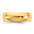 14K Yellow Gold 6.5 mm Standard Comfort Fit Wedding Band, Domed - View 3