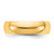 14K Yellow Gold 5.5 mm Lightweight Comfort Fit Wedding Band, Domed - View 3