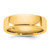 14K Yellow Gold 6 mm European Comfort Fit Wedding Band, Domed
