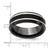 Titanium 8 mm Black Stepped Black Carbon Fiber Insert Band Ring - View 7