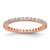 14K Rose Gold Polished Shared Prong 0.5ct Diamond Eternity Band
