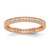 Rhodium-Plated 14K Rose Gold Polished Milgrain Edge Diamond Eternity Band - ET0003-033-R4