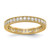 14K Yellow Gold Polished Milgrain Edge Diamond Eternity Band - ET0003-075-Y4