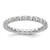 Rhodium-Plated 14K White Gold Polished U-Shared Prong Diamond Eternity Band - ET0005-100-W4