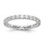 Rhodium-Plated 14K White Gold Lab-Grown Diamond Shared Prong Eternity Band - ET0005-150-WLG