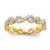 14K Yellow Gold Polished Infinity Shared U Prong 0.85ct Diamond Eternity Band, 4 mm