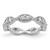 Rhodium-Plated 14K White Gold Polished Vintage Pave Diamond Eternity Band