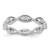Rhodium-Plated 14K White Gold Polished Vintage Pave Diamond Eternity Band - View 11