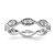 Rhodium-Plated 14K White Gold Polished Vintage Pave Diamond Eternity Band - View 16