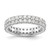 Rhodium-Plated True Origin 14K White Gold 2.06ct Lab-Grown Diamond Double Row Size 9 Eternity Band, 4.6 mm
