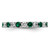 Rhodium-Plated 14K White Gold Lab-Grown Diamond and Lab-Created Emerald Eternity Band, 2.65 mm - View 3