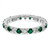 Rhodium-Plated 14K White Gold Lab-Grown Diamond and Lab-Created Emerald Eternity Band, 2.65 mm - View 4