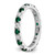 Rhodium-Plated 14K White Gold Lab-Grown Diamond and Lab-Created Emerald Eternity Band, 2.65 mm - View 5