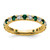 14K Yellow Gold Lab-Grown Diamond and Lab-Created Emerald Eternity Band, 2.65 mm