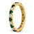 14K Yellow Gold Lab-Grown Diamond and Lab-Created Emerald Eternity Band, 2.65 mm - View 5