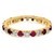 14K Yellow Gold Lab-Grown Diamond and Lab-Created Ruby Eternity Band, 2.65 mm - View 4