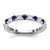 Rhodium-Plated 14K White Gold Lab-Grown Diamond and Blue Lab-Created Sapphire Eternity Band, 2.65 mm