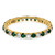 14K Yellow Gold Lab-Grown Diamond and Lab-Created Emerald Eternity Band, 2.25 mm - View 3