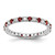 Rhodium-Plated 14K White Gold Lab-Grown Diamond and Lab-Created Ruby Eternity Band, 2.25 mm