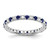 Rhodium-Plated 14K White Gold Lab-Grown Diamond and Blue Lab-Created Sapphire Eternity Band, 2.25 mm