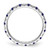 Rhodium-Plated 14K White Gold Lab-Grown Diamond and Blue Lab-Created Sapphire Eternity Band, 2.25 mm - View 2