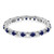 Rhodium-Plated 14K White Gold Lab-Grown Diamond and Blue Lab-Created Sapphire Eternity Band, 2.25 mm - View 3